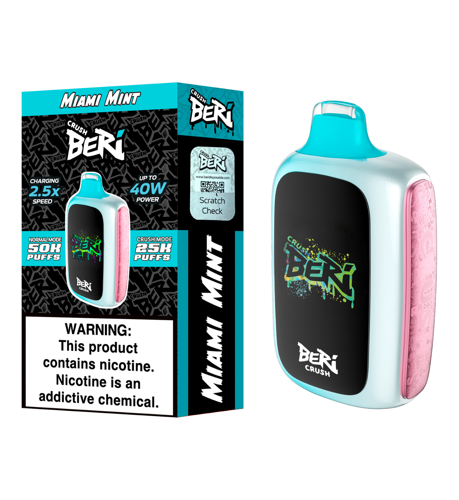 Miami Mint Beri Crush 50K Puffs Disposable Vape