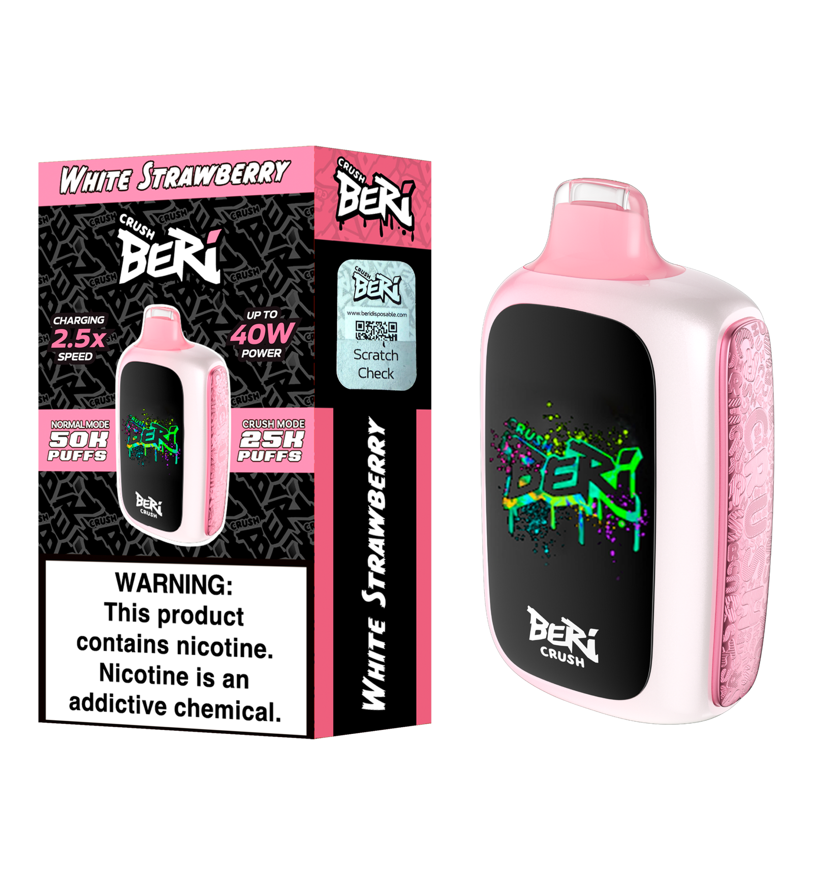 White Strawberry Beri Crush 50K