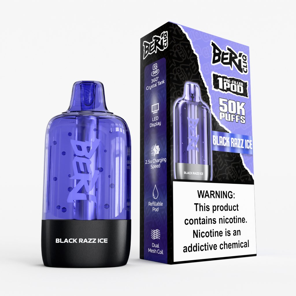 Black Razz Ice BERI CLIQ 50k Disposable Pod