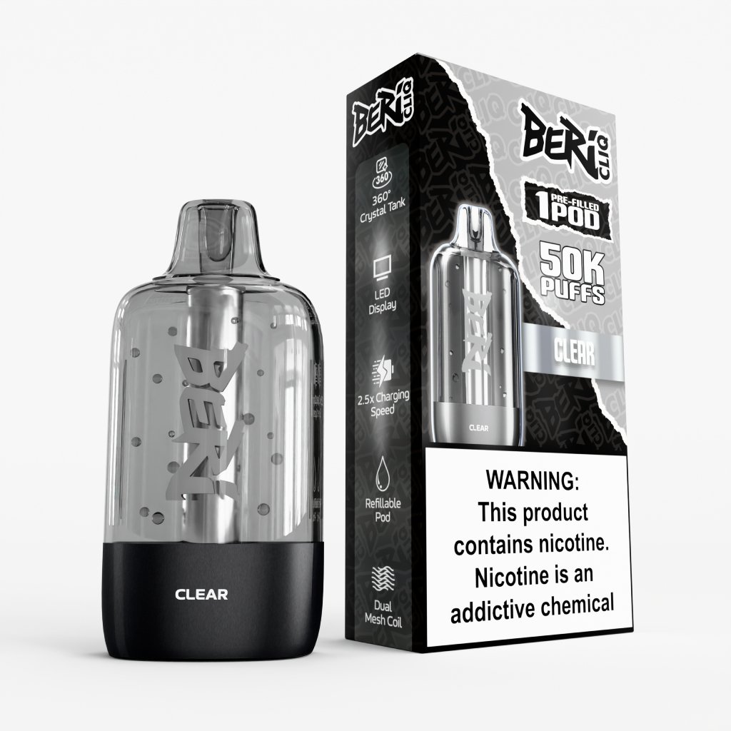 Clear BERI CLIQ 50k Disposable Pod