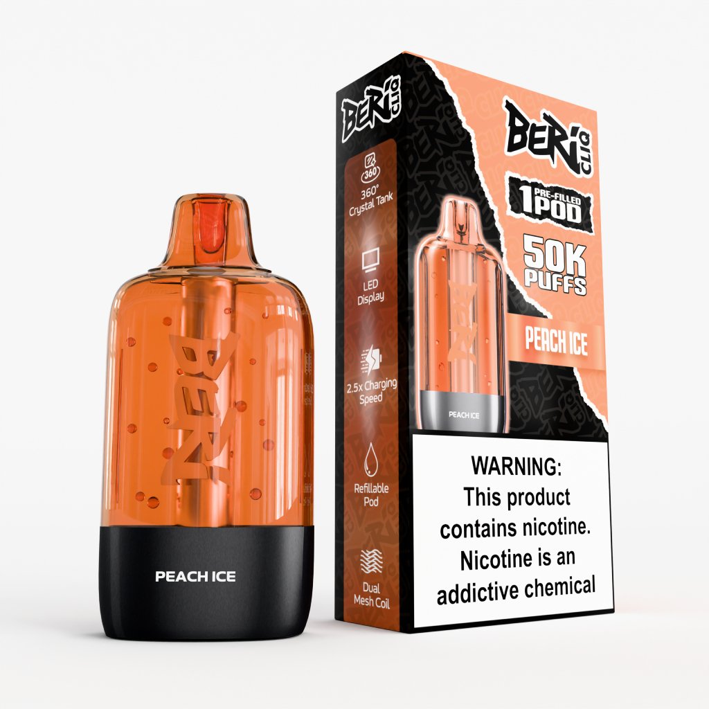 Peach Ice BERI CLIQ 50k Disposable Pod